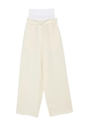 Vestiaire d'un Oiseau Libre elastic-waistband trousers - White