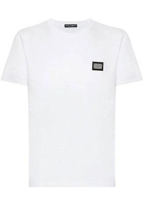 Dolce & Gabbana logo-tag cotton T-shirt - White