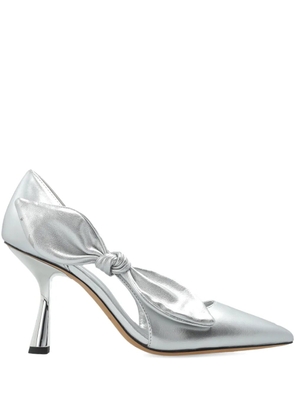 Kate Spade 89mm Bunnie bow-detailed pumps - Silver