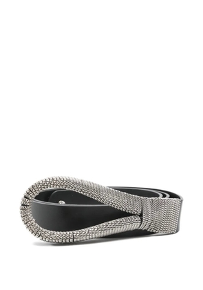 Orciani chain-embellished leather belt - Black