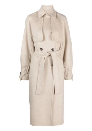 Max Mara belted-waist cashmere coat - Neutrals
