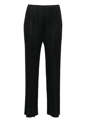 Pleats Please Issey Miyake straight-leg pleated trousers - Black