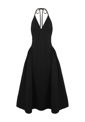 RXQUETTE halter-neck pleated dress - Black