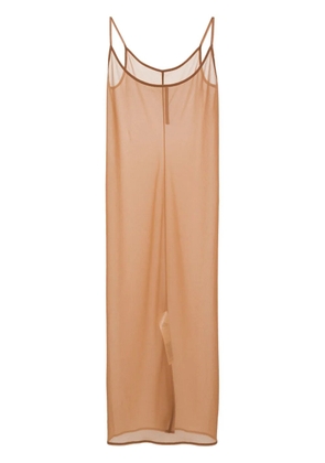 Rick Owens Lilies semi-sheer midi dress - Brown
