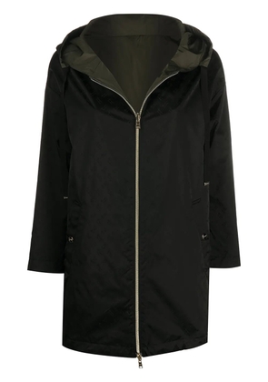 Herno jacquard hooded coat - Black