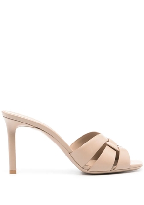 Saint Laurent Tribute 85mm mule sandals - Neutrals