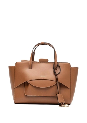 HIDESINS medium Flap leather tote bag - Brown