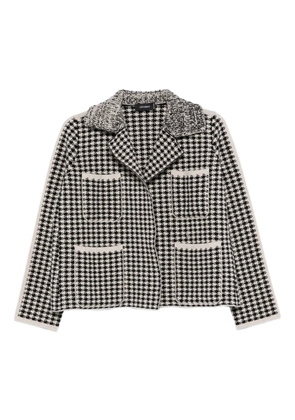 Cividini houndstooth-pattern cardigan - Black