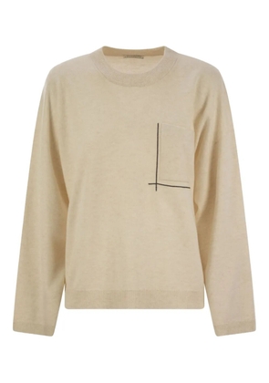 Brunello Cucinelli pocket crew-neck sweater - Neutrals