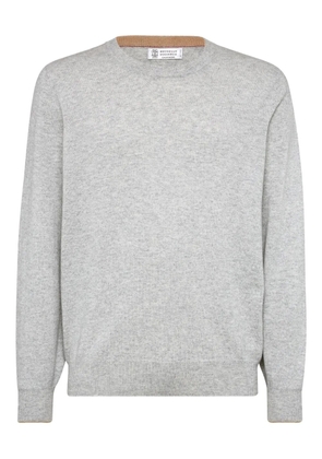 Brunello Cucinelli crew-neck cashmere pullover - Grey