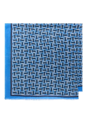 MALIPARMI geometric-pattern scarf - Blue