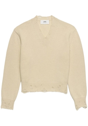 AMI Paris cut-out sweater - Neutrals