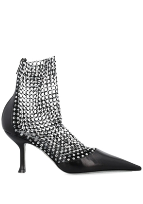 René Caovilla crystal-embellished sock boots - Black