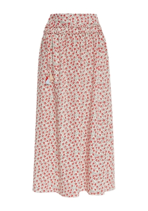 MUNTHE floral-print skirt - White