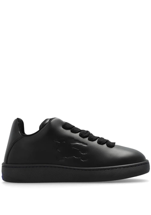 Burberry twisted metal detail leather sneakers - Black