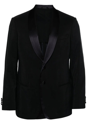Giorgio Armani crease-effect single-breasted blazer - Blue