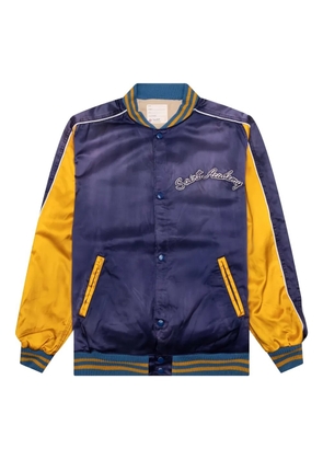 SAINT MXXXXXX satin-panel bomber jacket - Blue