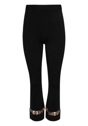 Rabanne embellished straight-leg trousers - Black