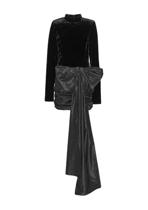ROTATE BIRGER CHRISTENSEN velvet-bow mini dress - Black