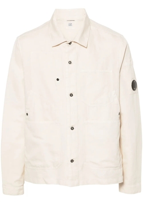 C.P. Company Lens-detail long-sleeve shirt - Neutrals