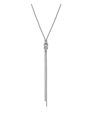 John Hardy sterling silver Love Knot Y diamond necklace