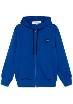 Comme Des Garçons Play heart-emblem zip-up hoodie - Blue