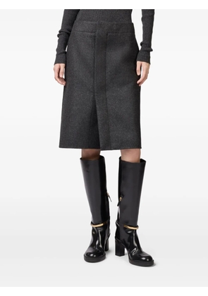 Tod's double-pocket wool skirt - Black