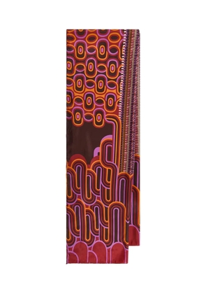 MALIPARMI geometric-pattern scarf - Brown