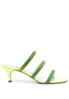 Casadei Hollywood rhinestone-embellished sandals - Yellow