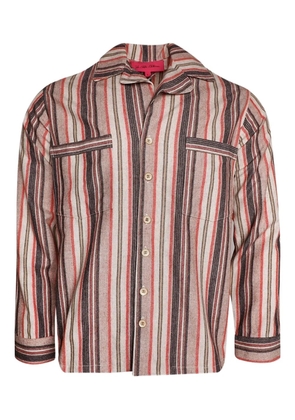 The Elder Statesman striped pocket shirt - Neutrals