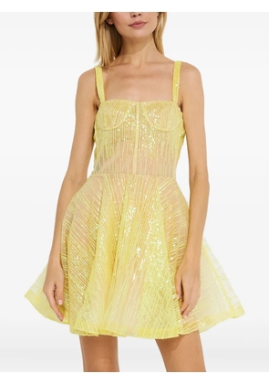 Bronx and Banco Mademouselle sequin-embellished mini dress - Yellow