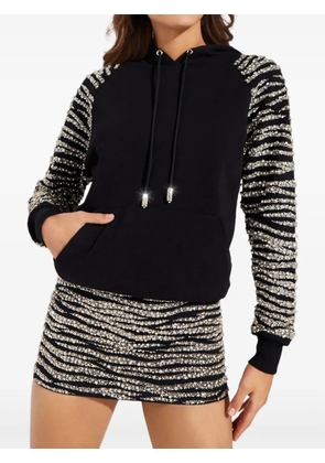 Retrofête Isa sequinned hoodie - Black