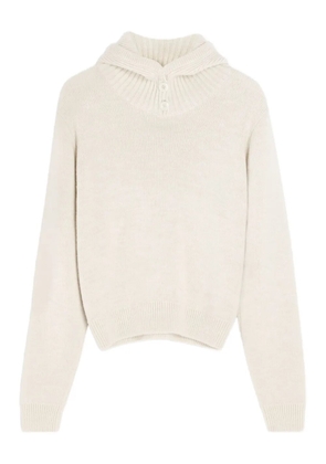 LEMAIRE buttoned ribbed-knit sweater - Neutrals