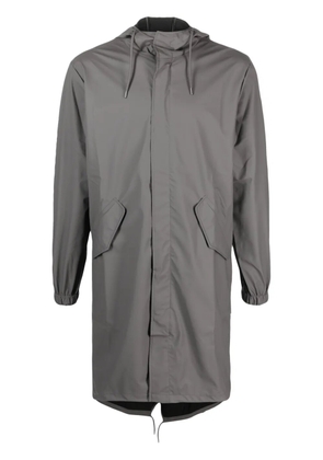 Rains Fishtail drawstring-hood coated parka - Grey