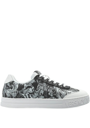 Versace Jeans Couture floral-print sneakers - Black