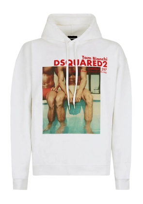 DSQUARED2 Tom Bianchi graphic hoodie - White
