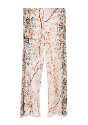 Pierre-Louis Mascia illustration-print trousers - Pink