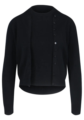 Canessa cashmere cardigan and top set - Black