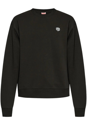 Kenzo logo-patch cotton sweatshirt - Black