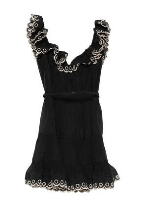 ZIMMERMANN embroidered mini dress - Black