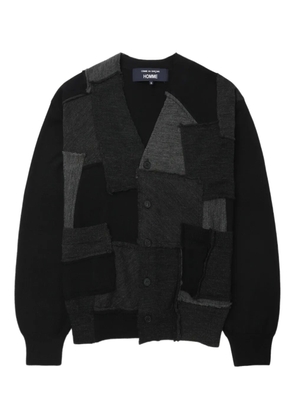 Comme des Garçons Homme patchwork button cardigan - Black