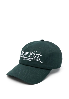 Sporty & Rich slogan-embroidered cap - Green