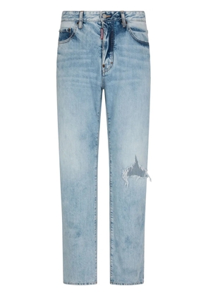 DSQUARED2 ripped straight-leg jeans - Blue