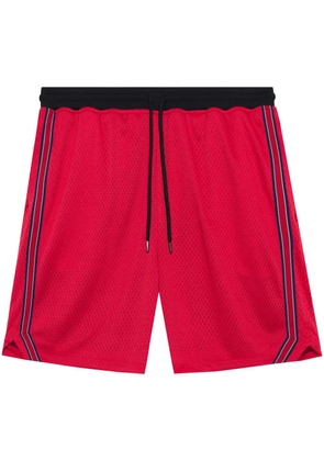 John Elliott stripe-detail mesh shorts - Red