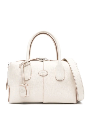 Tod's logo-patch leather tote bag - Neutrals