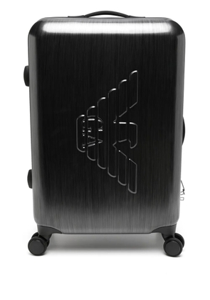 Emporio Armani embossed-logo trolley - Grey