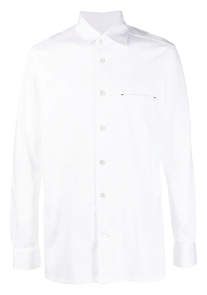 Kiton long-sleeve cotton shirt - White