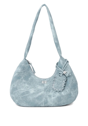 GANNI medium tie-dye effect shoulder bag - Blue