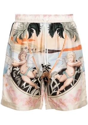 AMIRI H-Hose Kurz silk shorts - Neutrals
