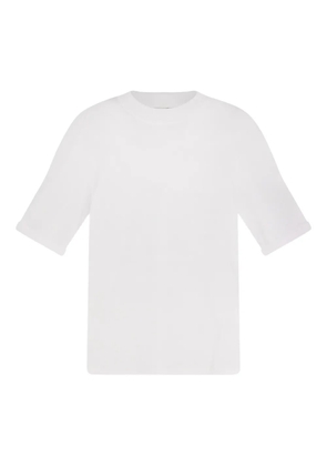 Brunello Cucinelli mock-neck ribbed-trim T-shirt - White